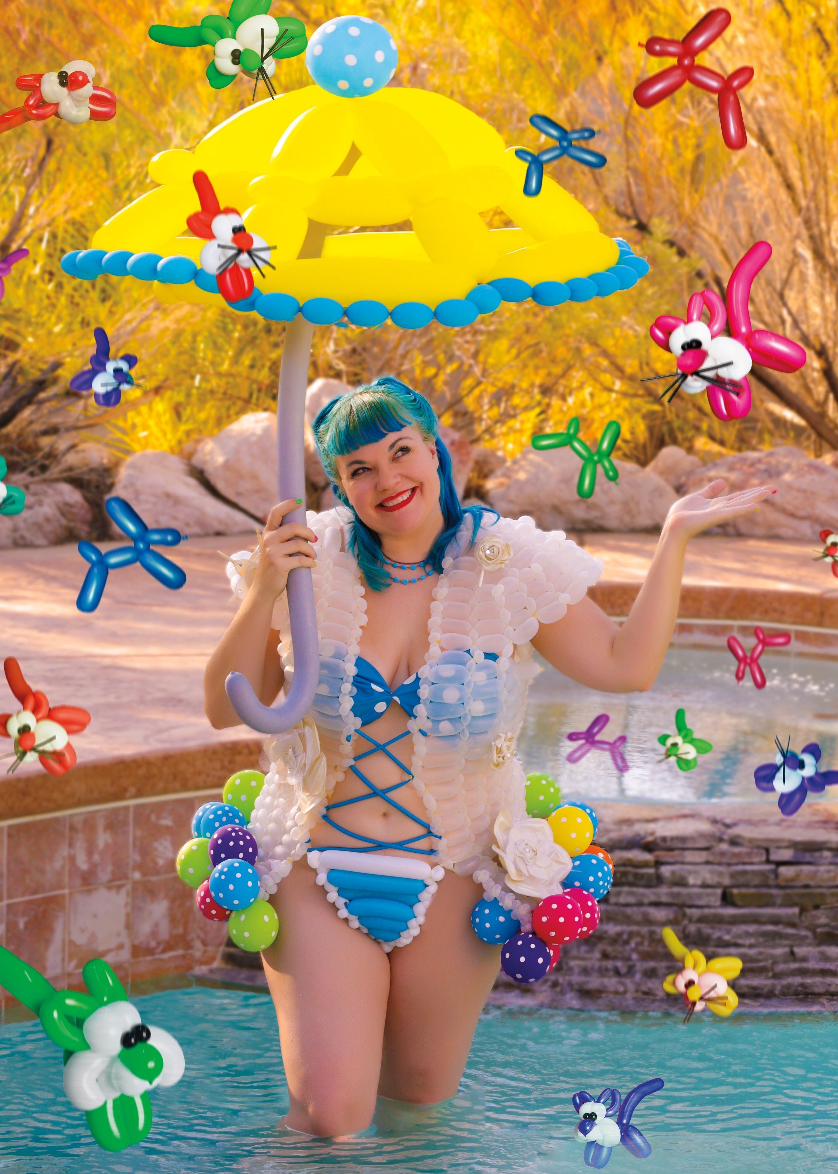 Bikinis made out of balloons