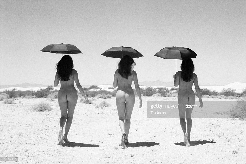 Butch C. reccomend Black and white nude women whit unbrella