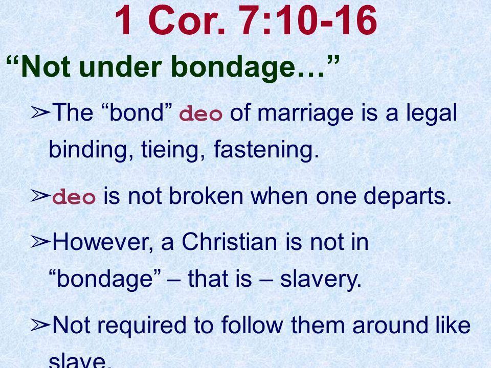 best of In marriage Bondage a christian