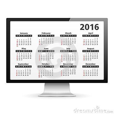 Calendar computer strip