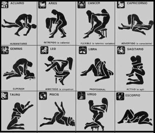 Zodiac signs and related sex positions
