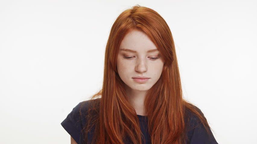 Cute redhead young