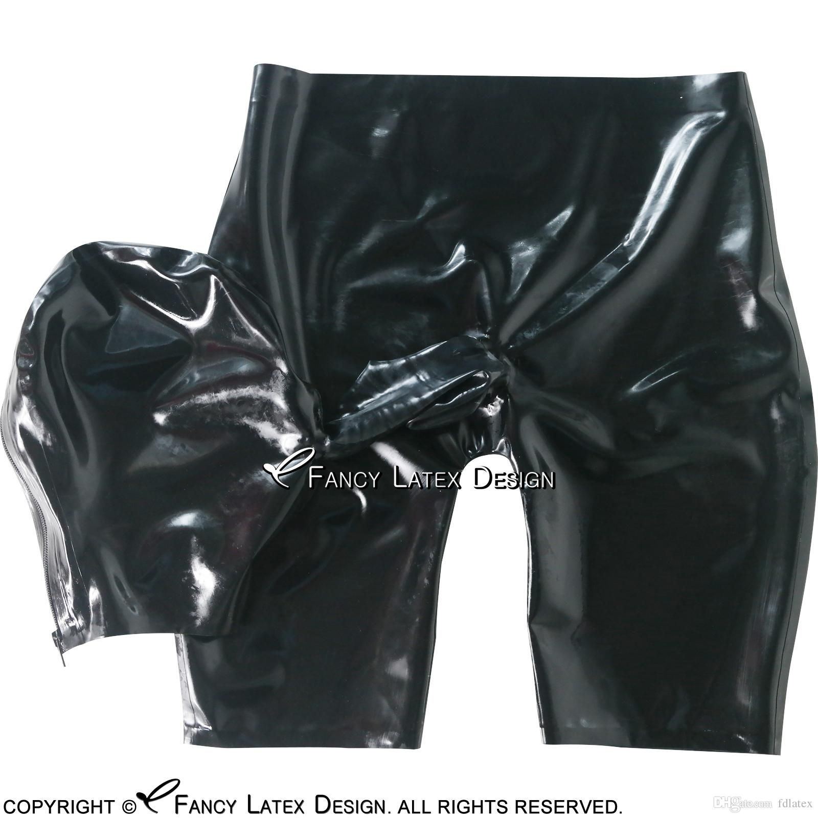 Bdsm rubber panty attached hood