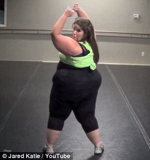 Fat asian teen dancing