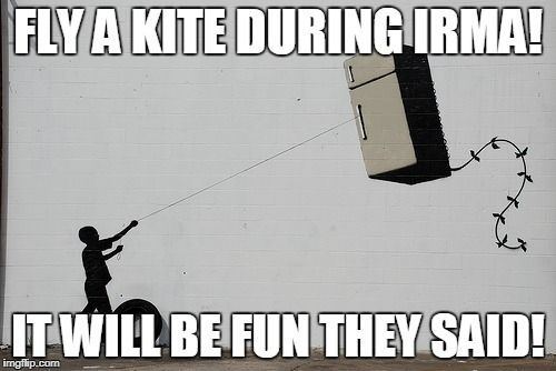Flying a kite in a hurricane
