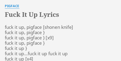 Fuck it lyrics lyrics