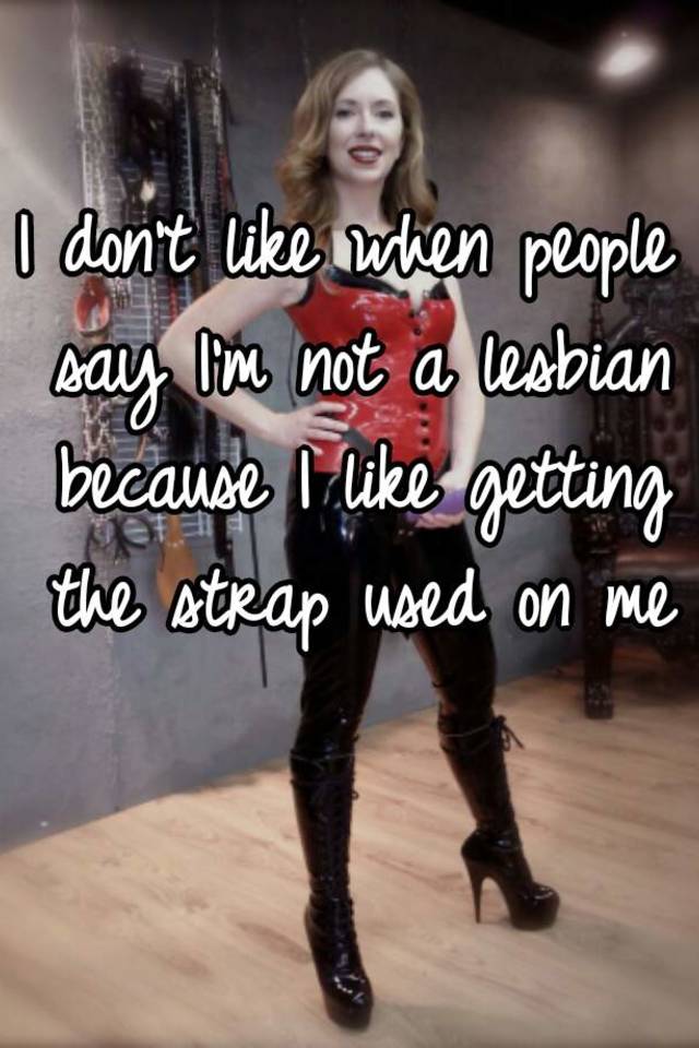 Girl lesbian strap