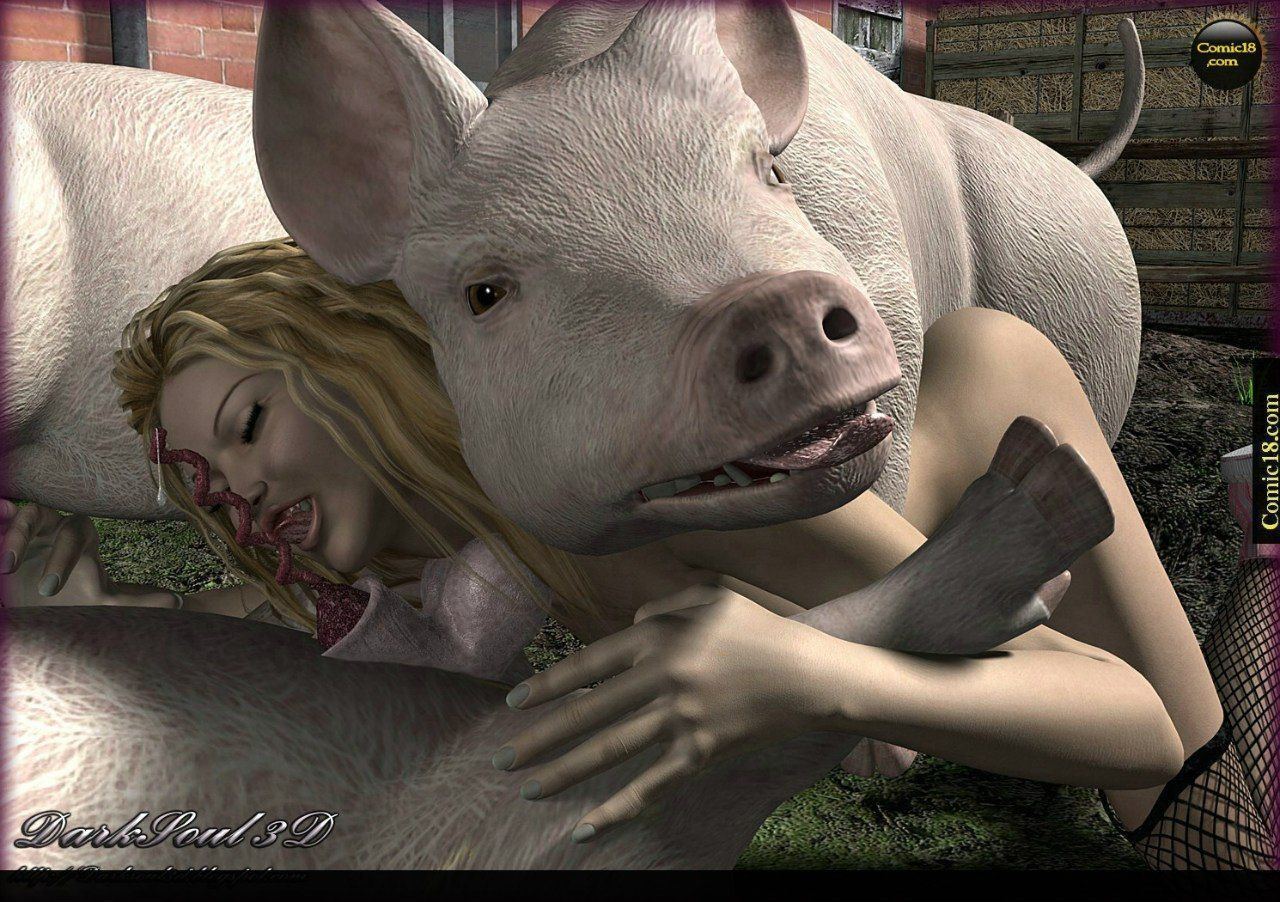 Girls having sex with pigs