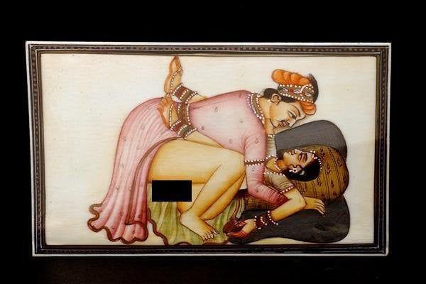 Hand painted erotic indian artwork