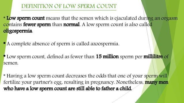 Dead R. reccomend Have low sperm count