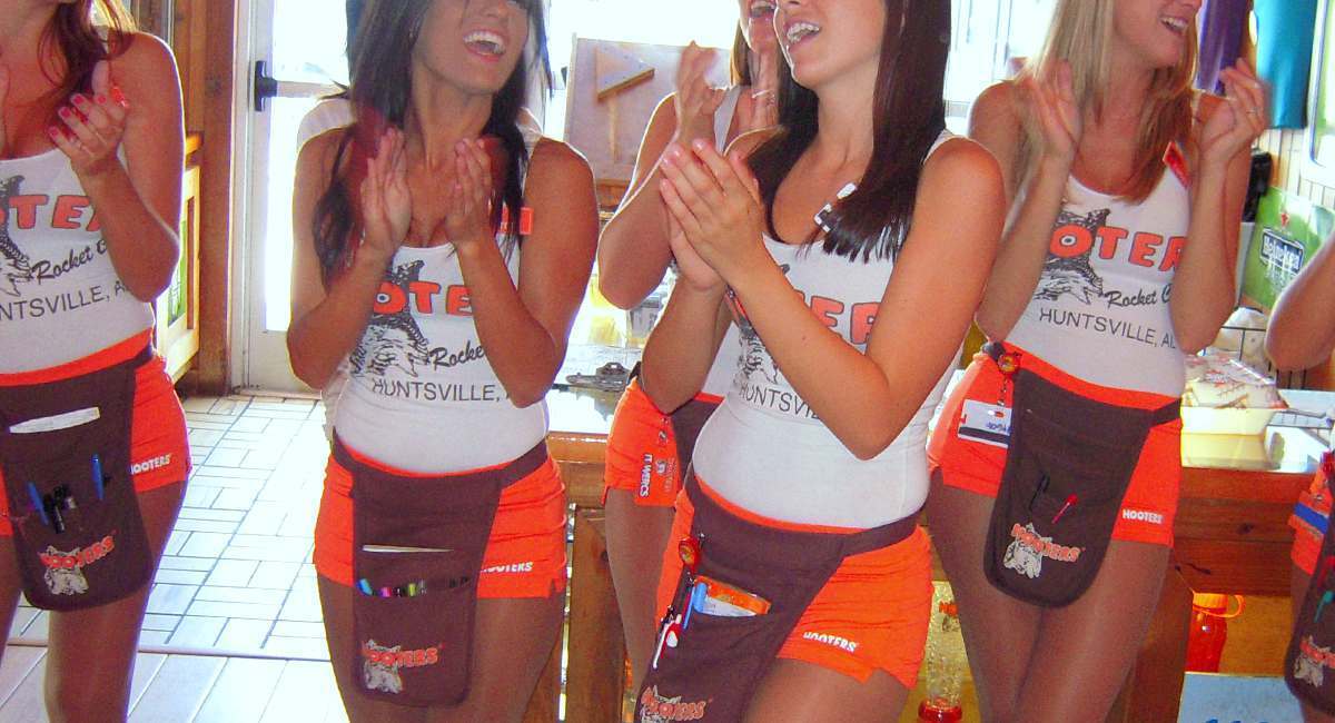 Hooters girls naked changing