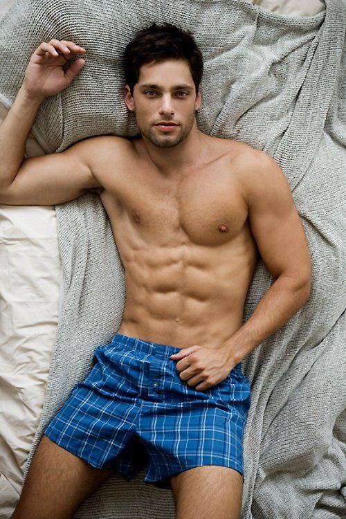 Hot naked men in bed