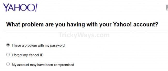 How to retrive yahoo mail password