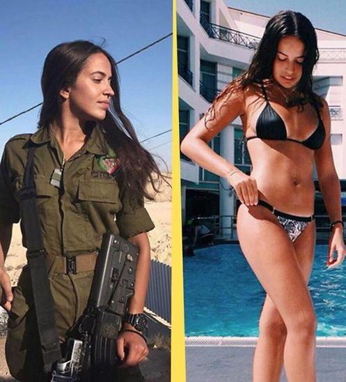 Israeli female soldiers in bikinis