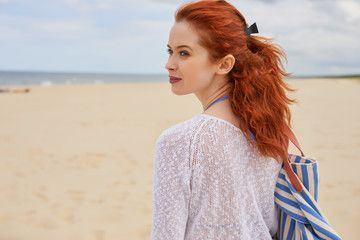 Lesbian beach redhead