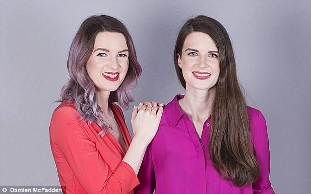 Lesbian brunette twins