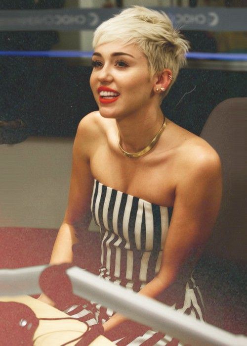 Miley cyrus fake short hair