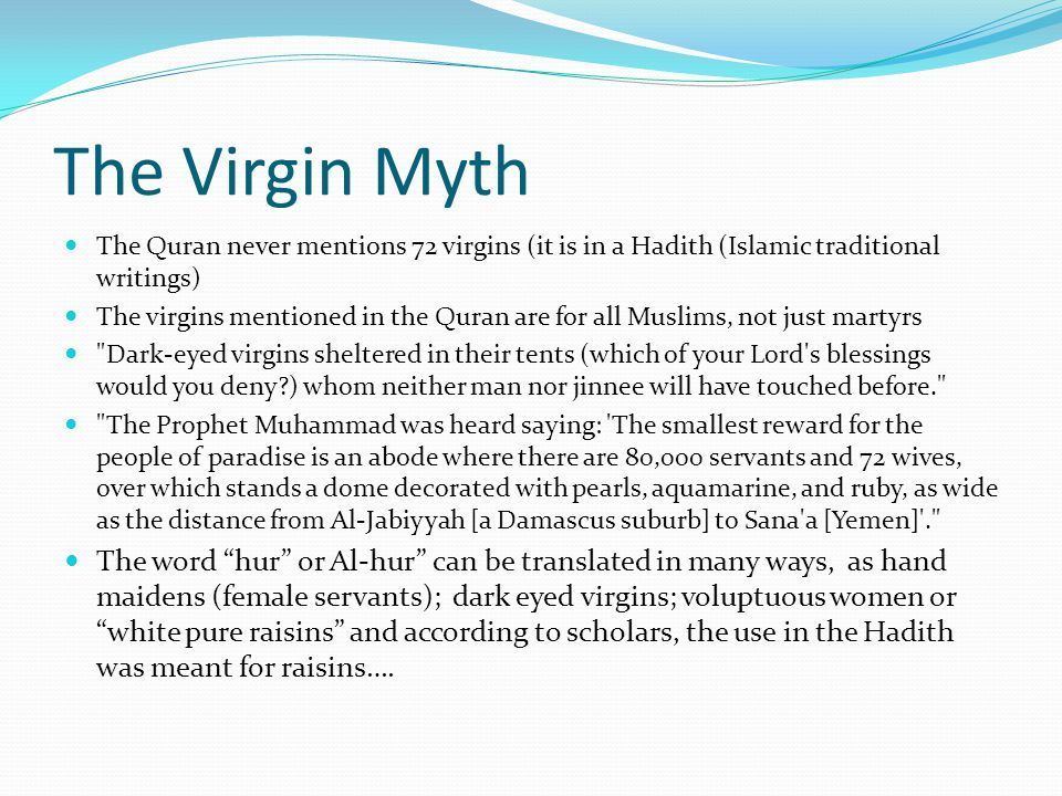 best of 72 myth of islam virgin Origin