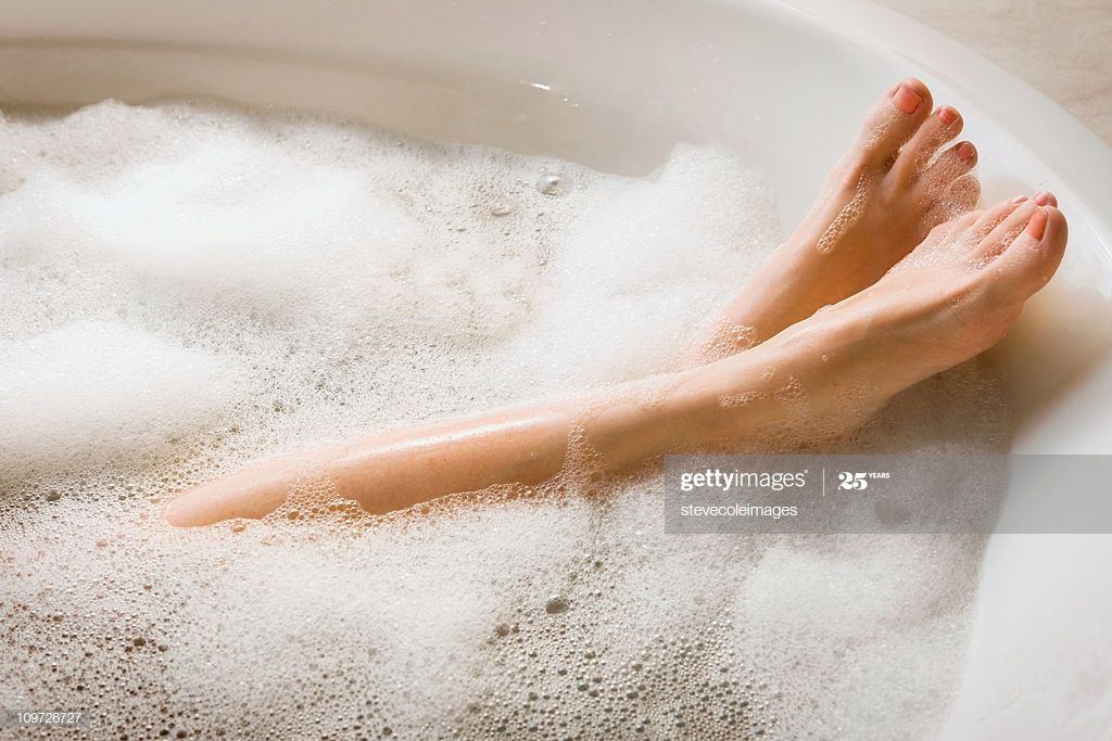 Self pic bubble bath sexy legs