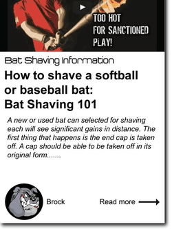 ATV reccomend Shaved baseball bats
