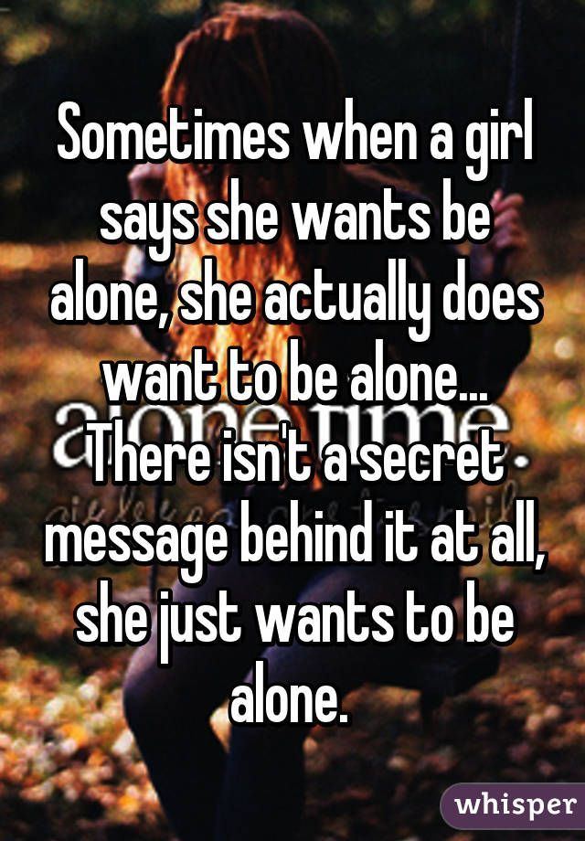 best of To She alone be she says wants