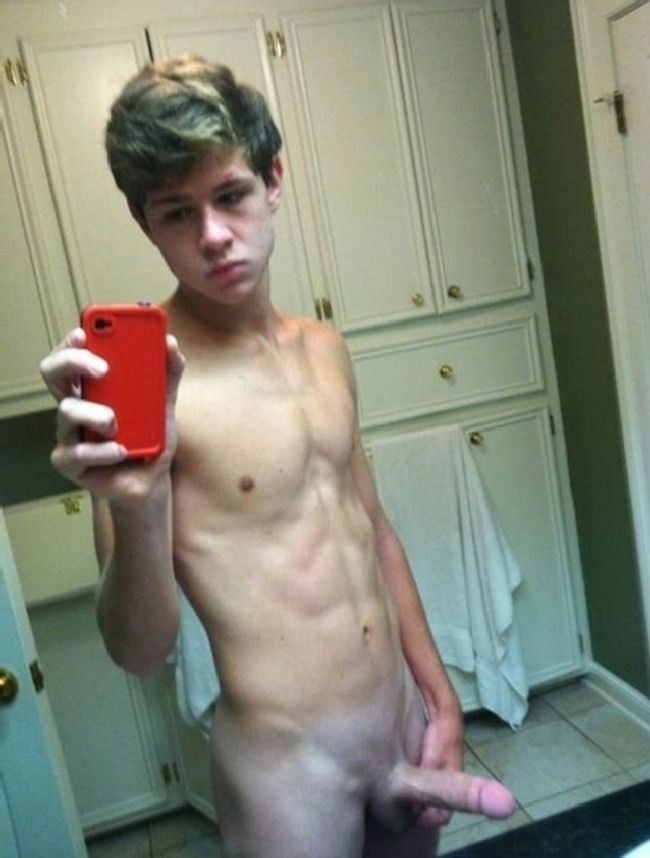 Teenage men fully nude