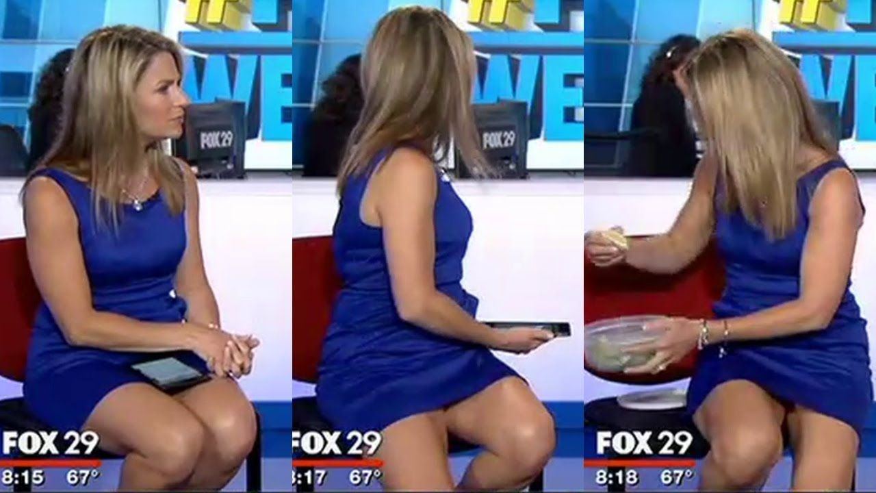 TV Newscasters upskirt and downblouse TV newscasters upskirt downblouse. 
