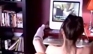 Wife caught masturbating watching porn